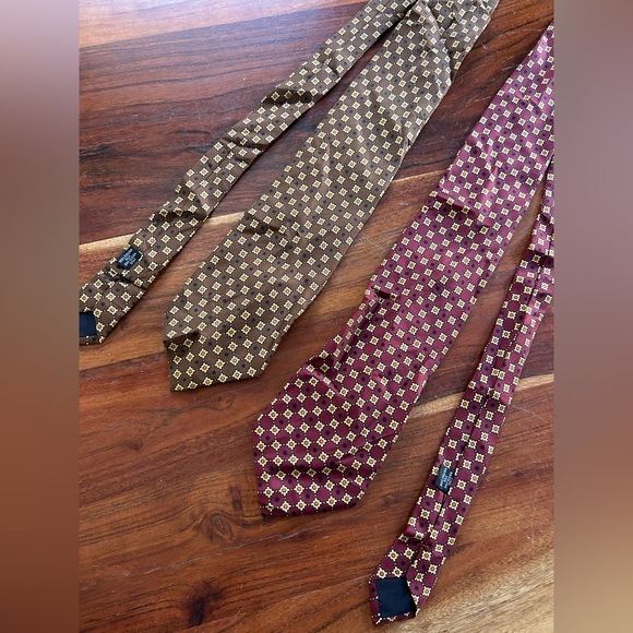 Vintage coach men’s 100% Italian silk ties TWO - Picture 2 of 5